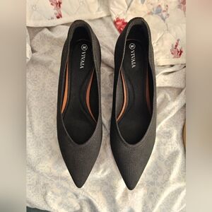 Vivaia Black Kitten Heels